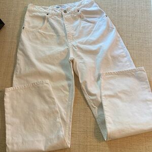Zara White Denim Jeans